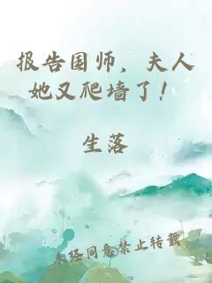 报告国师，夫人她又爬墙了！