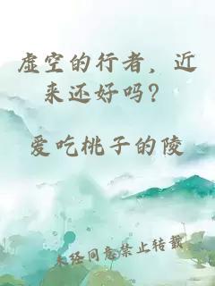 虚空的行者，近来还好吗？